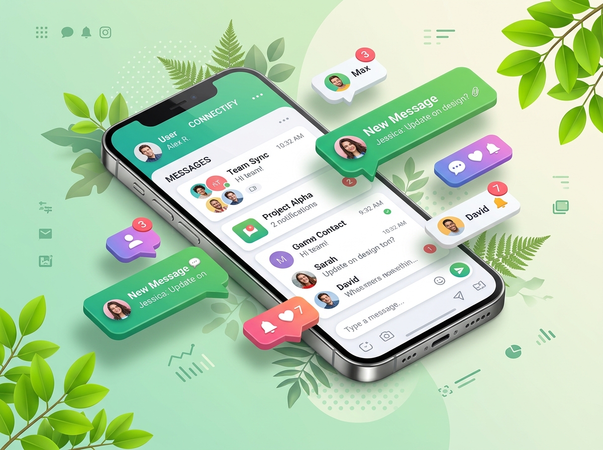 Mobile Application 3D Illustration