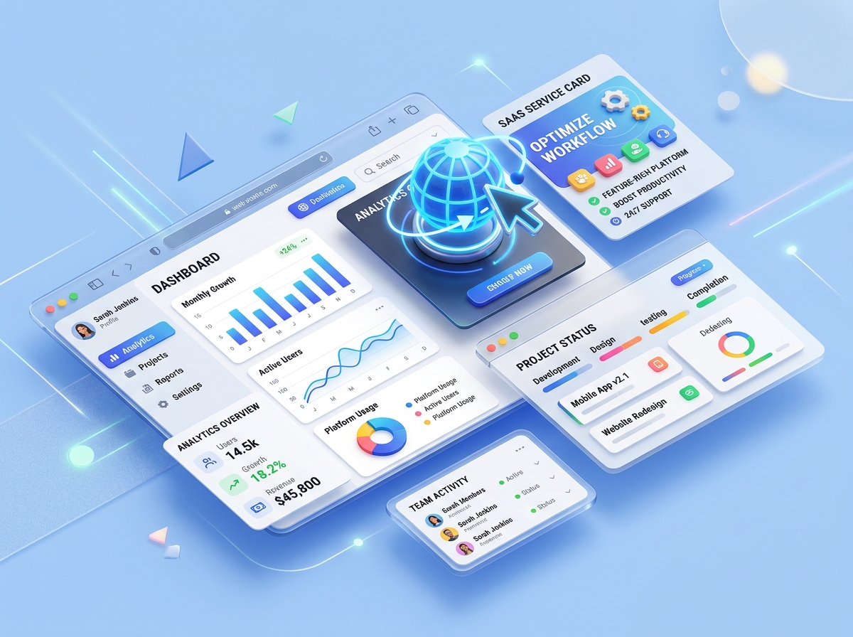 Website & Web App 3D Illustration